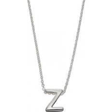 Beginnings Initial Z Plain Silver Initial Necklace N4453