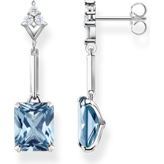 Thomas Sabo Earrings - Silver/Aquamarine/Transparent