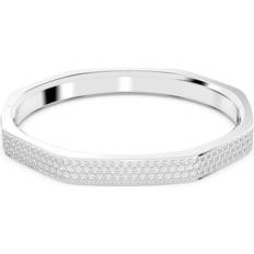 Jewellery Swarovski Dextera bangle, Octagon shape, White, Rhodium plated