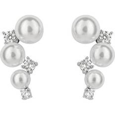 Diamonfire Shell Pearl Bubble Zirconia Stud Earrings E6192