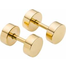 Plain Round Gold Plated Stud Earrings E6286