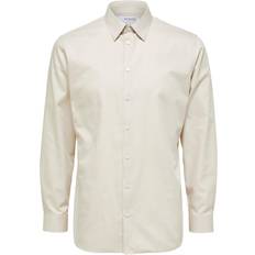 Selected Homme Long Sleeve Slim Fit Shirt - Beige