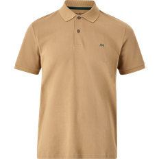 Bruna Pikétröjor Selected Klassiska Pikétröja Beige