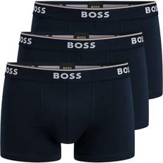 HUGO BOSS Bleu Sous-vêtements pour hommes HUGO BOSS 3-Pack Trunk Boxer Shorts Open Blue Male