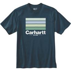 Carhartt T-skjorter Carhartt Line T-shirt Petroleumsblå, 105910H70-XXL