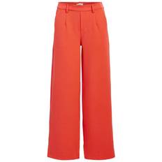 Oranssi Housut Object Wide Trousers - Orange