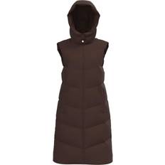 Pieces Jamilla Long Puffer Vest Chicory Coffee - Female