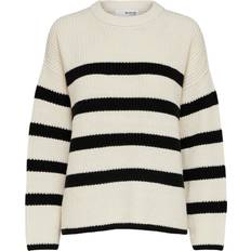 Selected Femme Pulls Selected Pull-over 'SLFBloomie' - Noir/Blanc