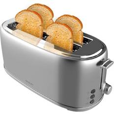 Grille-pains Cecotec Toast&Taste 1600 Retro Double Inox 1630W 2 Ranuras Anchas de 3,8 cm