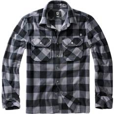 Brandit Jeff Fleece Shirt - Schwarz/Grau