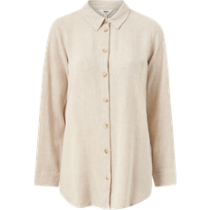 Beige Paidat Object L/S Shirt - Harmaa