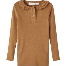 Lil' Atelier Gago rib bluse Brun år/116