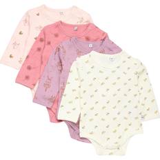 Børnetøj Pippi LS Body 4-pak, Dusty Rose, 92, Babytøj