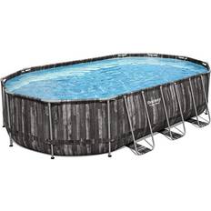 Pools Bestway Oval Metal Frame Pool Set 6.1x3.7x1.2m