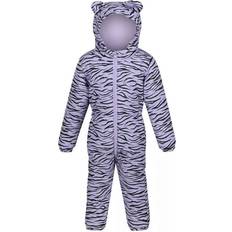 Regatta Childrens/kids Penrose Zebra Print Puddle Suit (pansy)