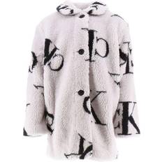 Calvin Klein Monogram Teddy Coat - Grå/Svart