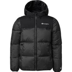 Champion Hooded Jacket Kk001 Unisex Ropa Chaquetas Negro