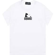 DSquared2 Boys Logo Print Cotton T-Shirt White 10Y