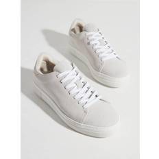 Selected Kraftig Mocka Sneakers Vit