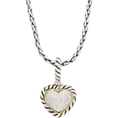 Effy Heart Pendant Necklace - Silver/Gold/Diamond