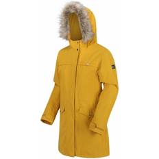 Yellow Jackets Regatta Womens/Ladies Serleena II Faux Fur Insulated Winter Parka (Mustard Seed)