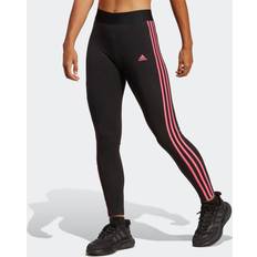 Cotone Collant Adidas Donna 3 Stripes Leggings - Black/Pulse Magenta