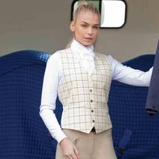 Equetech (Cream, 46) Classic Tattersall Check Waistcoat