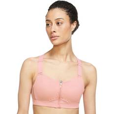 Nike Pink Bras Nike Dri-FIT Alpha Zip-Front Women's Sports Bra SU22