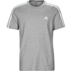 adidas Essentials Single Jersey 3-stripes T-shirt Herrar Ljusgrå
