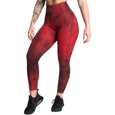 Dame - Røde Bukser & Shorts Better Bodies High Waist Leggings - Chili Red Grunge