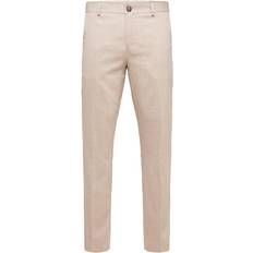Dam - Gröna Byxor & Shorts Selected Vävd Byxor Beige