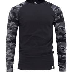 Bula Tøj Bula Camo Merino Wool Crew Dark Grey Male