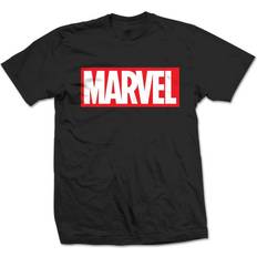 Marvel Comics Men's Box Logo Short Sleeve T-shirt, Black