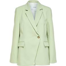 Selected Damen Jacketts Selected Asymmetrisk Blazer Grøn