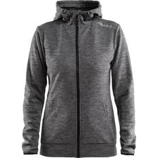 Sort hoodie med lynlås Craft Hoodie m. Lynlås Sort Modekompagniet.dk