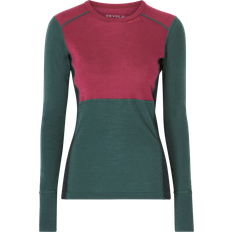 Donna - Verde Maglie Termiche Devold Donna Maglia a Maniche Lunghe Merino 190 - Rosso