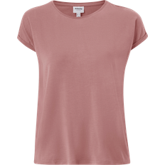 Dam - Rosa T-shirts Vero Moda Normal Passform O-ringning Nedsänkta Axlar T-shirt Lila