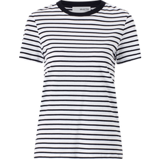 Selected Stribet T-shirt Sort