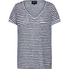 Object Topp objTessi Slub S/S V-neck Blå