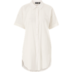 Pieces Chemise rayée épaules tombantes - Marron