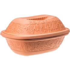 Dishwasher Safe Clay Pots Römertopf Classic with lid 0.66 gal