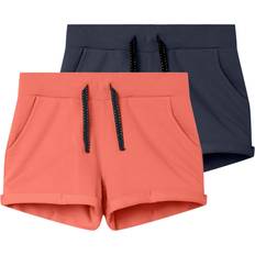 Orange Byxor Name It Sweatshorts 2-pack - Coral (13202032-933060)