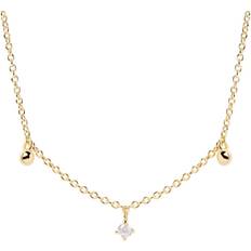 Pdpaola Gold Plated Love Triangle Necklace