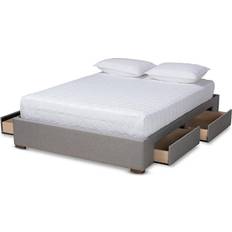 Built-in Storages Beds & Mattresses Baxton Studio Queen Leni