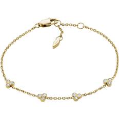 Fossil Sadie Trio Glitz Station Bracelet - Gold/Transparent