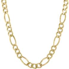 Jewelry Lynx Mens Stainless Steel Figaro Chain Necklace Gold