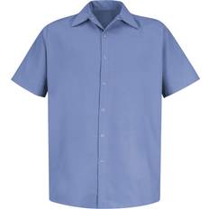 Red Kap Specialized Short Sleeve Pocketless Work Shirt - Light Blue