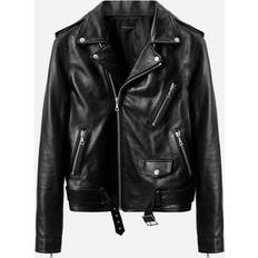 Cuir Vestes John Elliott Leather Moto Jacket - Black