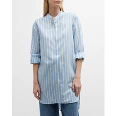 Toteme Striped Cotton And Silk Shirt - Beige
