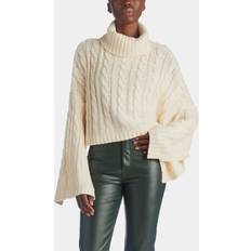 Steve Madden Sloane Cropped Turtleneck Sweater Mocha Bique